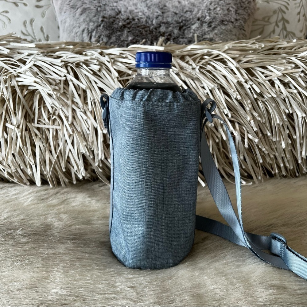 VERA BRADLEY Medium Heather Gray Water Bottle Crossbody Bag Lightweight 2024 - Picture 7 of 9